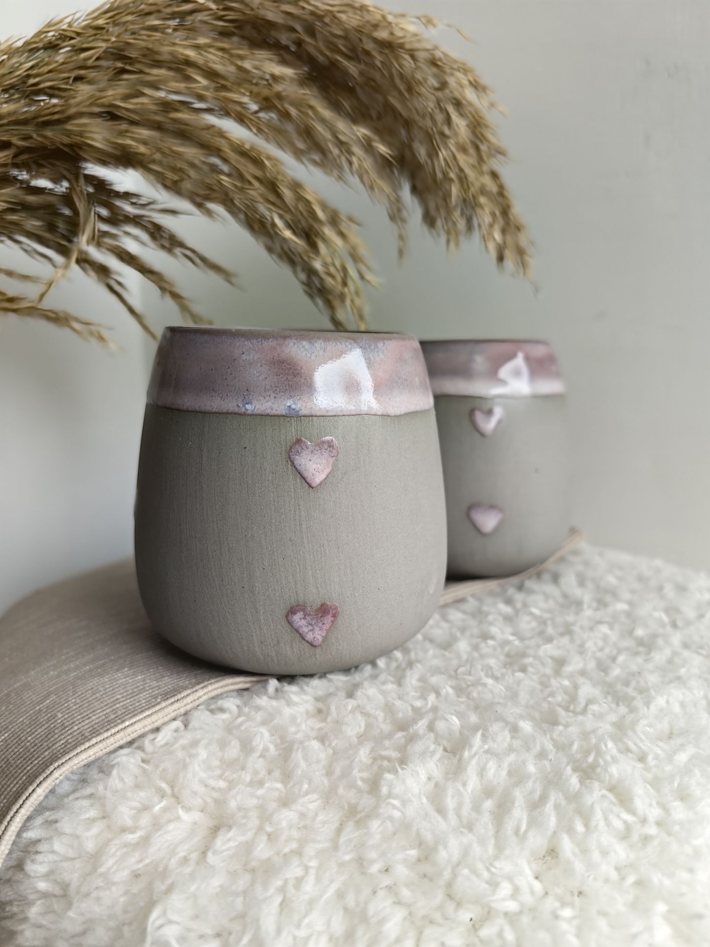 Soft Pembe Stoneware 2'li Mug Seti