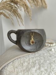 Sitrin Taşlı El Yapımı Stoneware Fincan
